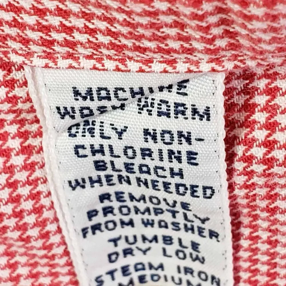 Polo Ralph Lauren Shirt Oxford Button Down LS Mens Size ? Red Houndstooth